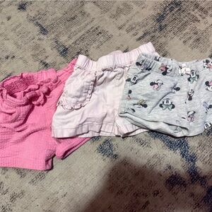 Pink and Gray Kids Shorts Set